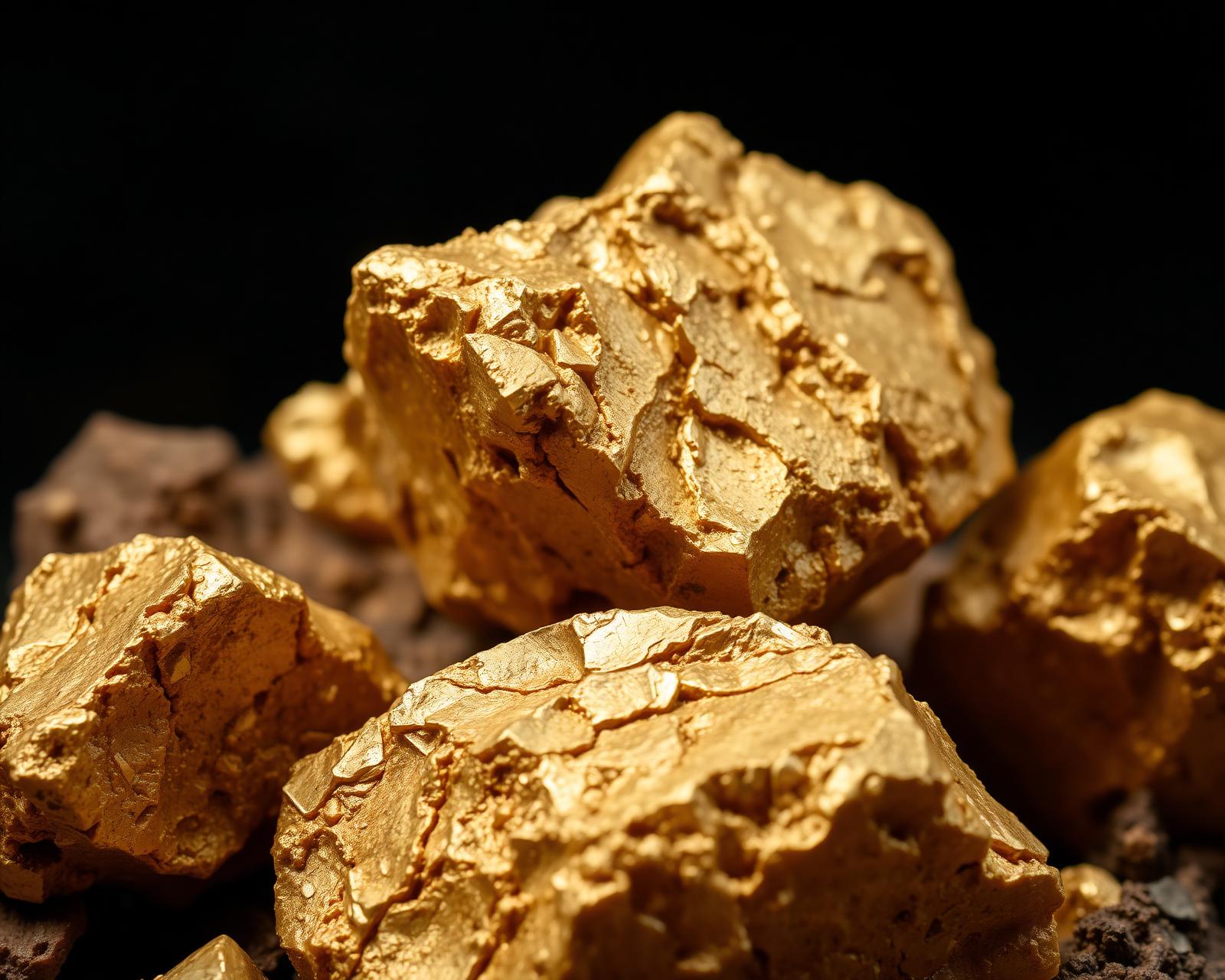 Raw gold ore with quartz veining